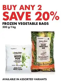 Woolworths Frozen vegetable bags offer