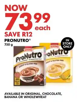 Woolworths Bokomo ProNutro offer
