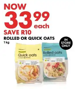 Woolworths Rolled or quick oats offer