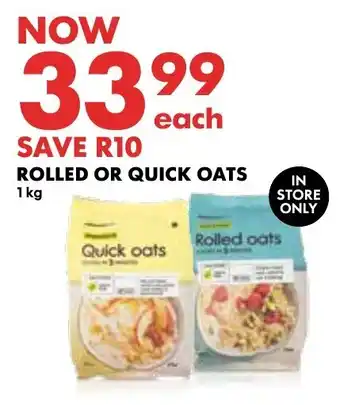 Woolworths Rolled or quick oats offer