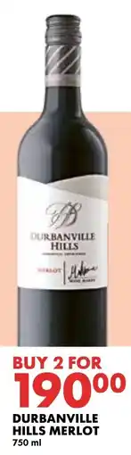 Woolworths Durbanville hills merlot offer