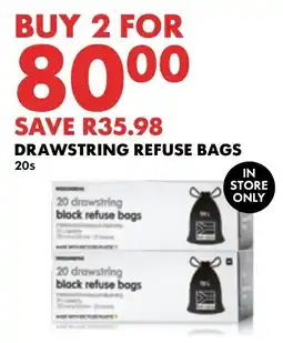 Woolworths Drawstring refuse bags offer