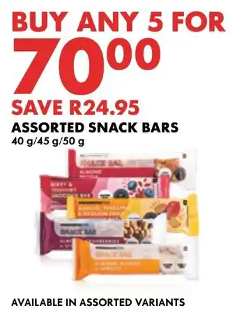 Woolworths Assorted snack bars offer