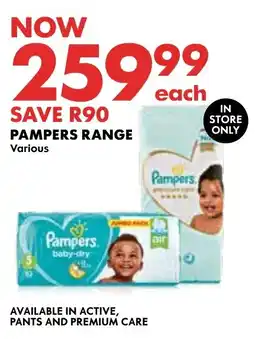 Woolworths Pampers range offer