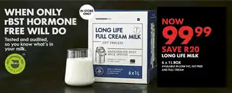 Woolworths Long life full cream milk offer