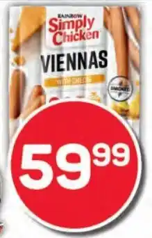 Pick n Pay Hypermarket Rainbow Simply Chicken Viennas Assorted offer