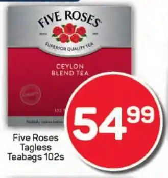 Pick n Pay Hypermarket Five Roses Tagless Teabags offer