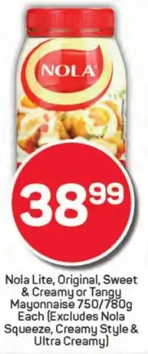 Pick n Pay Hypermarket Nola Lite, Original, Sweet & Creamy or Tangy Mayonnaise offer