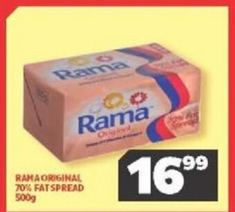Usave Rama Original 70% Fat Spread 500g offer