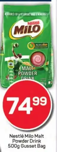 Pick n Pay Hypermarket Nestlé Milo Malt Powder Drink Gusset Bag offer
