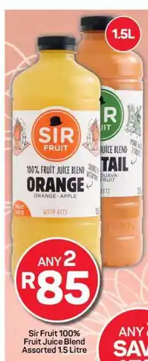 Pick n Pay Hypermarket Sir Fruit 100% Fruit Juice Blend Assorted 1.5 Litre offer