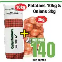 Boxer Potatoes 10kg & Onions 3kg offer
