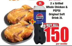 Boxer 2 x Grilled Whole Chicken & PEPSI Original Soft Drink 2L offer