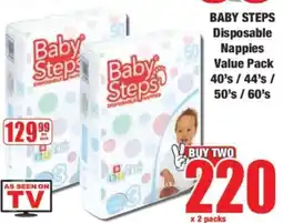 Boxer BABY STEPS Disposable Nappies Value Pack offer