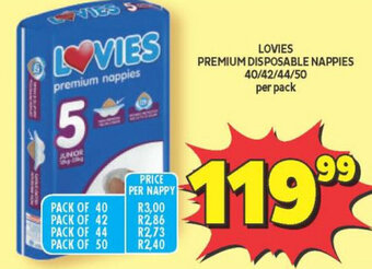 Usave Lovies Premium Disposable Nappies offer