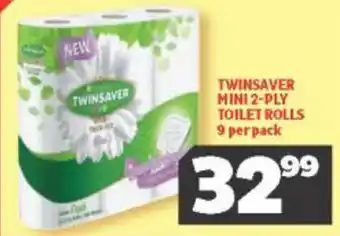 Usave Twinsaver Mini 2-Ply Toilet Rolls offer