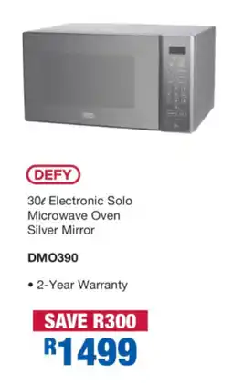 OK Furniture DEFY Electronic Solo Microwave Oven Silver Mirror offer