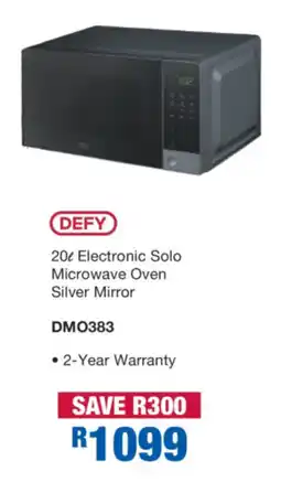 OK Furniture DEFY Electronic Solo Microwave Oven Silver Mirror offer