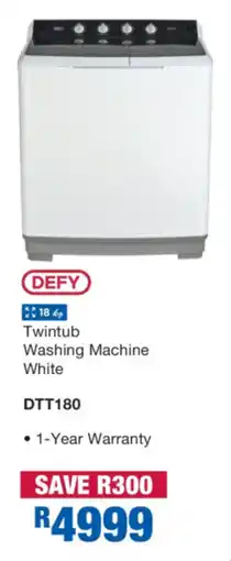 OK Furniture DEFY Twintub Washing Machine White offer