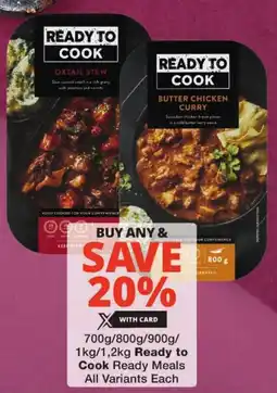 Checkers Ready to Cook Ready Meals All Variants Each offer