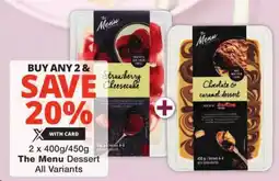 Checkers The Menu Dessert All Variants offer