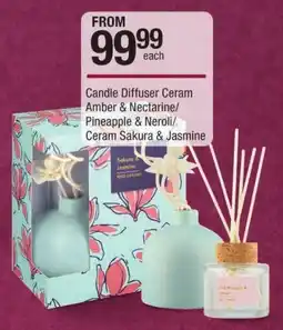 Checkers Candle Diffuser Ceram Amber & Nectarine/ Pineapple & Neroli/ Ceram Sakura & Jasmine offer