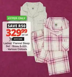 Checkers Ladies' Flannel Sleep Set offer