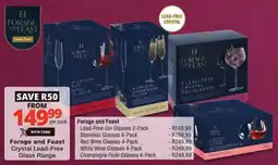 Checkers Forage and Feast Crystal Lead-Free Glass Range offer