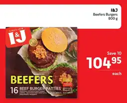Makro I&J Beefers Burgers offer