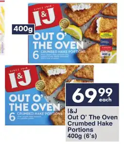 President Hyper I&J Out O' The Oven Crumbed Hake Portions offer
