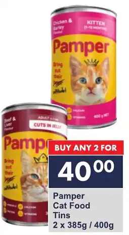 President Hyper Pamper Cat Food Tins offer