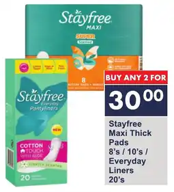 President Hyper Stayfree Maxi Thick Pads/ Everyday Liners offer