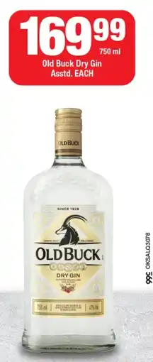 OK Foods Old Buck Dry Gin Asstd. offer
