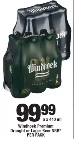 OK Foods Windhoek Premium Draught or Lager Beer NRB offer