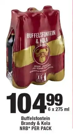 OK Foods Buffelsfontein Brandy & Kola NRB offer