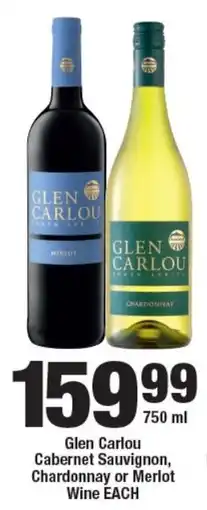 OK Foods Glen Carlou Cabernet Sauvignon, Chardonnay or Merlot Wine offer