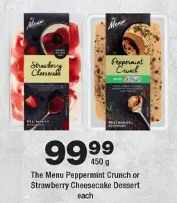 OK Foods The Menu Peppermint Crunch or Strawberry Cheesecake Dessert offer