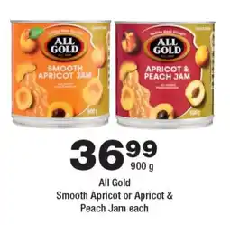 OK Foods All Gold Smooth Apricot or Apricot & Peach Jam offer