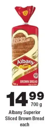 OK Foods Albany Superior Sliced Brown Bread offer