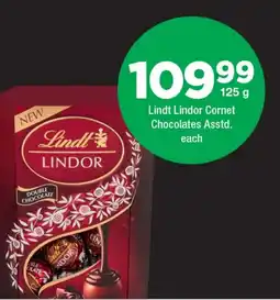 OK Foods Lindt Lindor Cornet Chocolates Asstd. offer