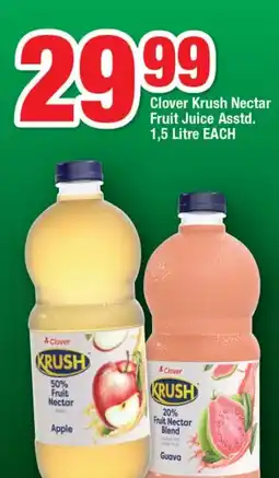 OK Foods Clover Krush Nectar Fruit Juice Asstd. offer