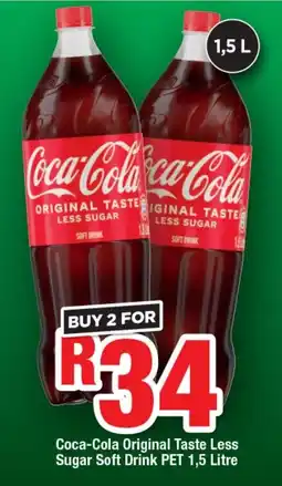 OK Foods Coca-Cola Original Taste Less Sugar Soft Drink offer