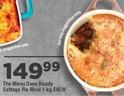 OK Foods The Menu Oven Ready Cottage Pie Meal offer