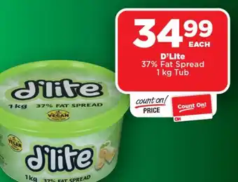 OK Foods D'Lite 37% Fat Spread Tub offer