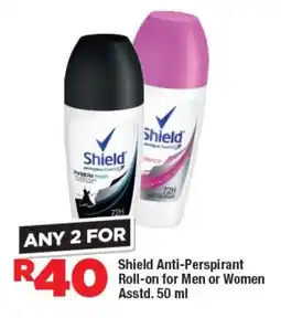 OK Foods Shield Anti-Perspirant Roll-on for Men or Women Asstd. offer