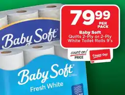 OK Foods Baby Soft Quilts 2-Ply or 2-Ply White Toilet Rolls offer