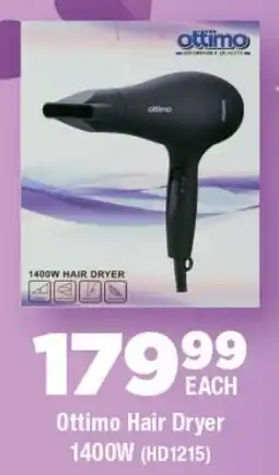 OK Foods Ottimo Hair Dryer 1400W offer