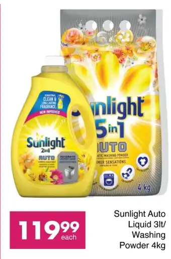 Save Sunlight Auto Liquid/ Washing Powder offer