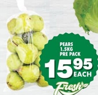 Choppies Pears 1.5kg Pre Pack offer