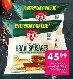 Save Fry's Everyday Value Pack Spicy/ Braai Sausages offer